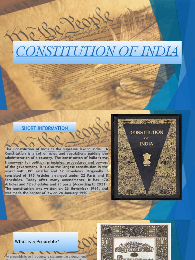 Overview of the Indian Constitution | PDF | Constitution | Public Law