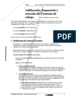 Modificación, Suspensión y Extinción del Contrato de Trabajo