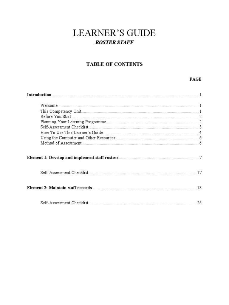 Roster Staff PDF | PDF | Employment | Records Management