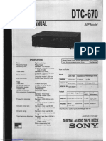 Sony DTC-670 Amplifier