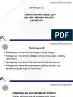 Pertemuan 13: Perencanaan Saving Energy Dan Higyene Sanitasi Pada Industri Akomodasi