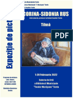Afis. Expozitie Sidonia Corina Rus - Februarie 2022