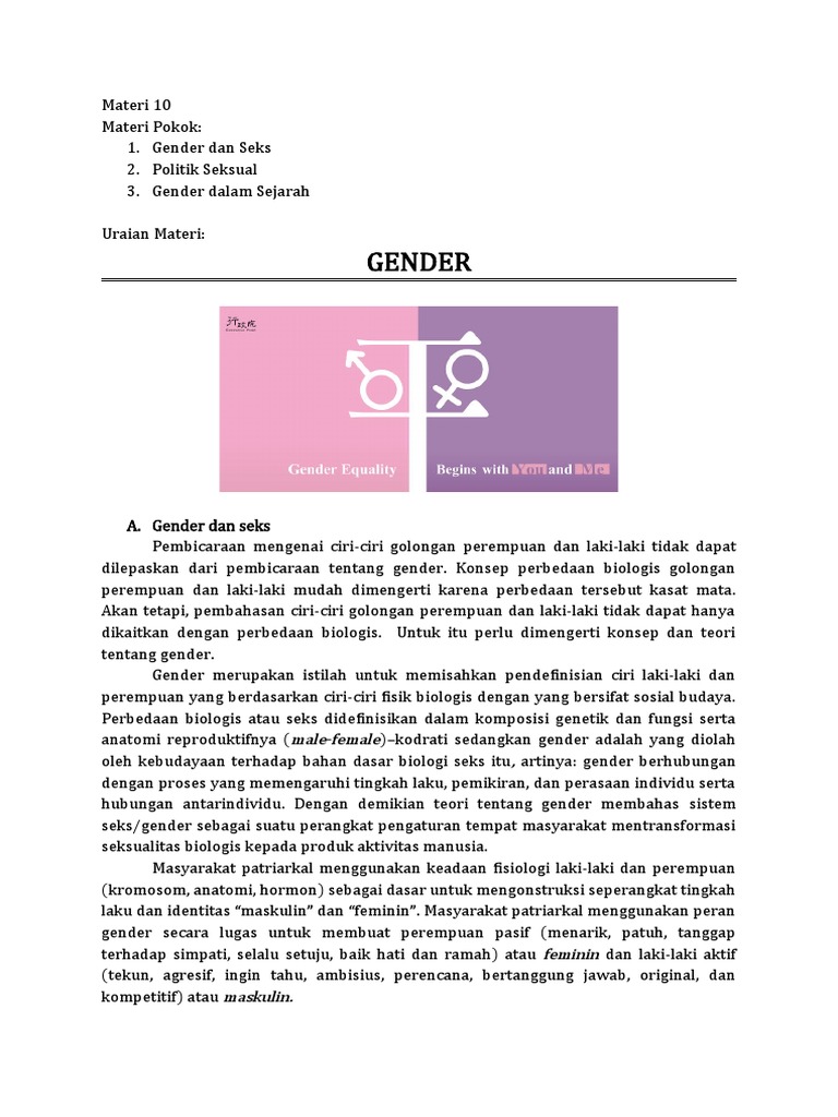 Gender | PDF | Ilmu Sosial | Sains & Matematika