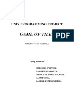 Game of Tiles: Unix Programming Project
