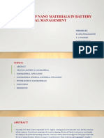 Role of Nano Materials in Battery Thermal Management