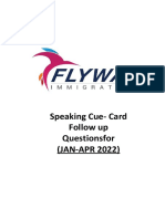 Speaking Cue-Card Follow Up Questions For (JAN-APR 2022)