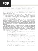Administrative Circular on Kp Implementation