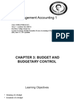 Chapter 3 Budgetary Control