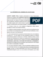 2022.02.04 Escrito de Alberto Casero A La Presidenta Del Congreso
