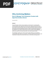 OpenText Archive Server WHITEPAPER (Why Archiving Matters)