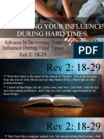 Increasing Your Influence During Hard Times (8.7.2021)