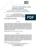 Formación Docente Universitaria y Covd19