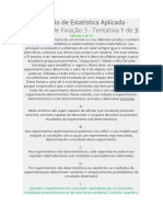 Exercício de Estatística Aplicada - Exercício de Fixação 3 - Tentativa 1 de 3