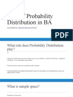 Role of Probability Distribution in Business Analytics