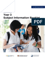 Year 3 IGCSE Subject Information Booklet For 2022 2023 Updated 19 July 2021