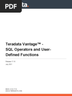 Teradata Vantage™ SQL Operators and User Defined Functions