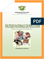 Politique Nationale de Population 2015. Côte D%u2019ivoire