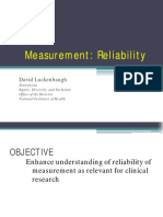 Measurement: Reliability: David Luckenbaugh