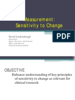 Measurement: Sensitivity To Change: David Luckenbaugh