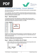 X13ARIMA-SEATS Modeling Part 1 - Seasonal Adjustment