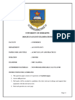 University of Zimbabwe 2020 July/August Examinations: Faculty: Commerce