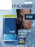 Lançamento Quasar Rush desodorante colônia R$99,90