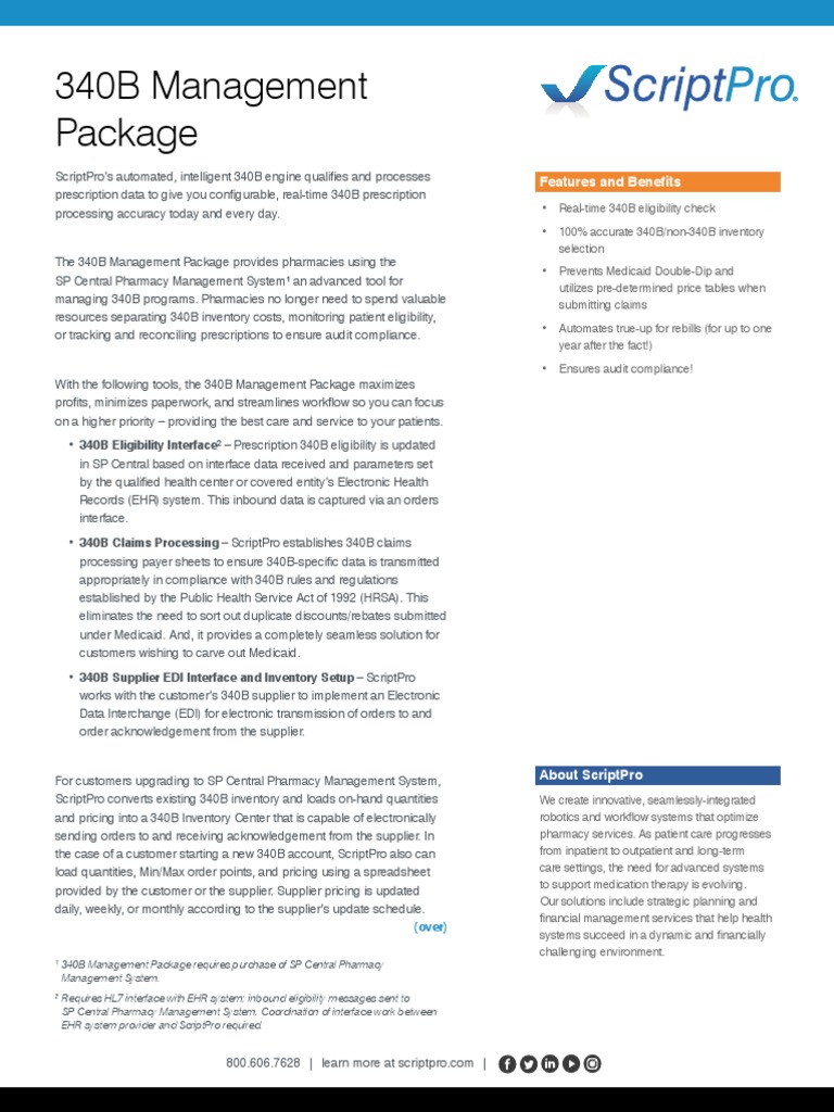 ScriptPro 340B Management Solutions | PDF | Electronic Data Interchange ...