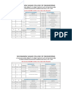 Dayananda Sagar College of Engineering: 7th Semester B.E SEE Tentative Time Table 2022 (Regular)