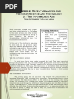 Chapter 2. Recent Advances and Trends in Science and Technology 2.1 The Information Age