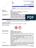 IPA Hoja de datos de seguridad solvente inflamable