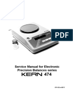 Service Manual for Electronic Precision Balances 474