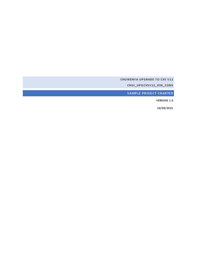 Sample Project Charter | PDF | Computer Network | Command Line Interface