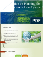 Presentation On Planning For Water Resources Development: Presented by