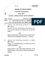 Bachelor of Education Term-End Examination June, 2010 ES 334