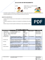 Plan de Acción de Reforzamiento