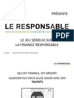 Le Responsable - Le Jeu Sur La Finance Responsable