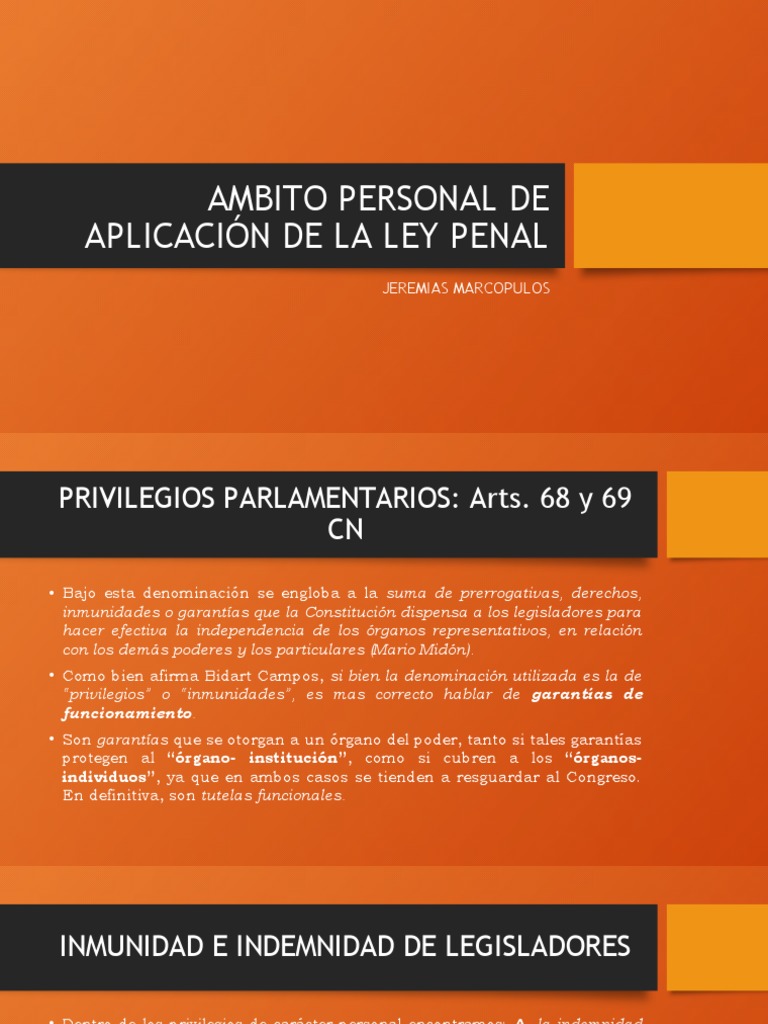 Ambito Personal de Aplicación de La Ley Penal PDF