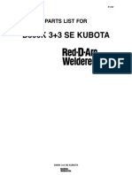 D300K 3+3 Se Kubota: Parts List For