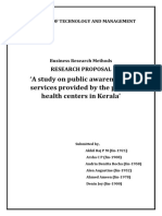A Study On Public Awareness of Services Provided by The Public Health Centers in Kerala'