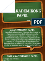 MGA AKADEMIKONG PAPEL