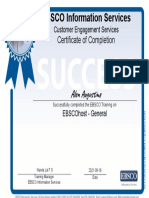 Certificate For Alen Augustine For - EBSCO India Training Evalua...