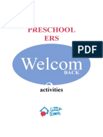 Preschool Welcome Back Activities