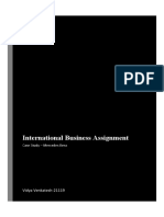 International Business Assignment: Vidya Venkatesh-21119