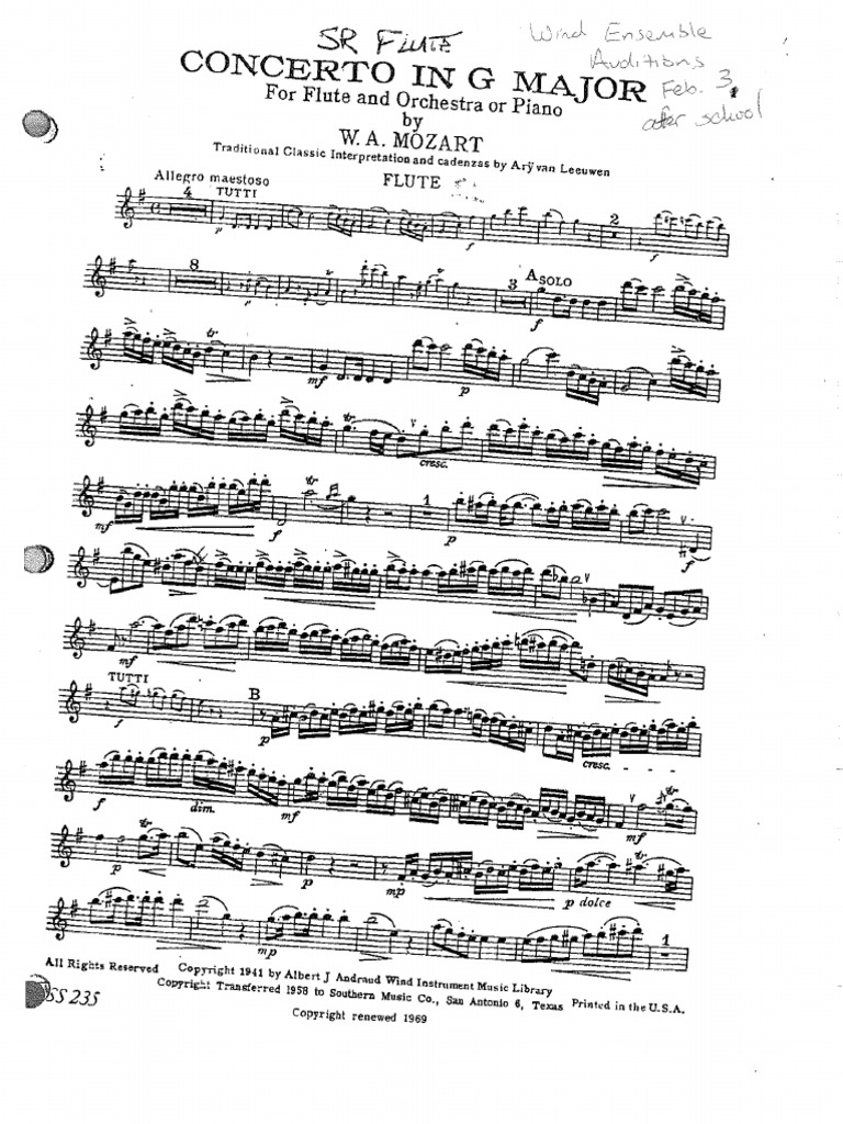 Wind Ensemble Audition Music PDF