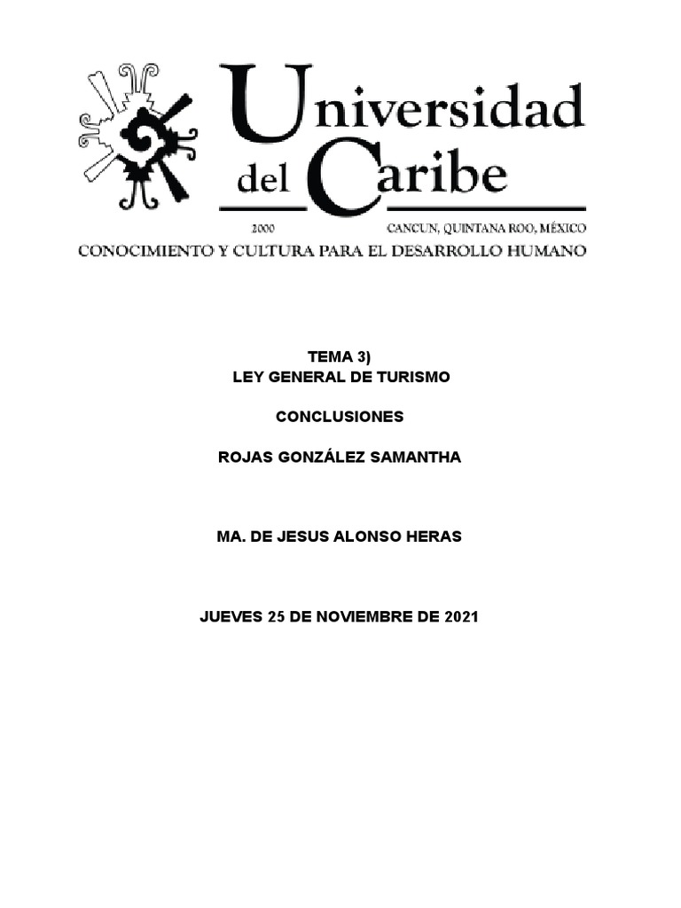 Ley General De Turismo Descargar Gratis Pdf Turismo México