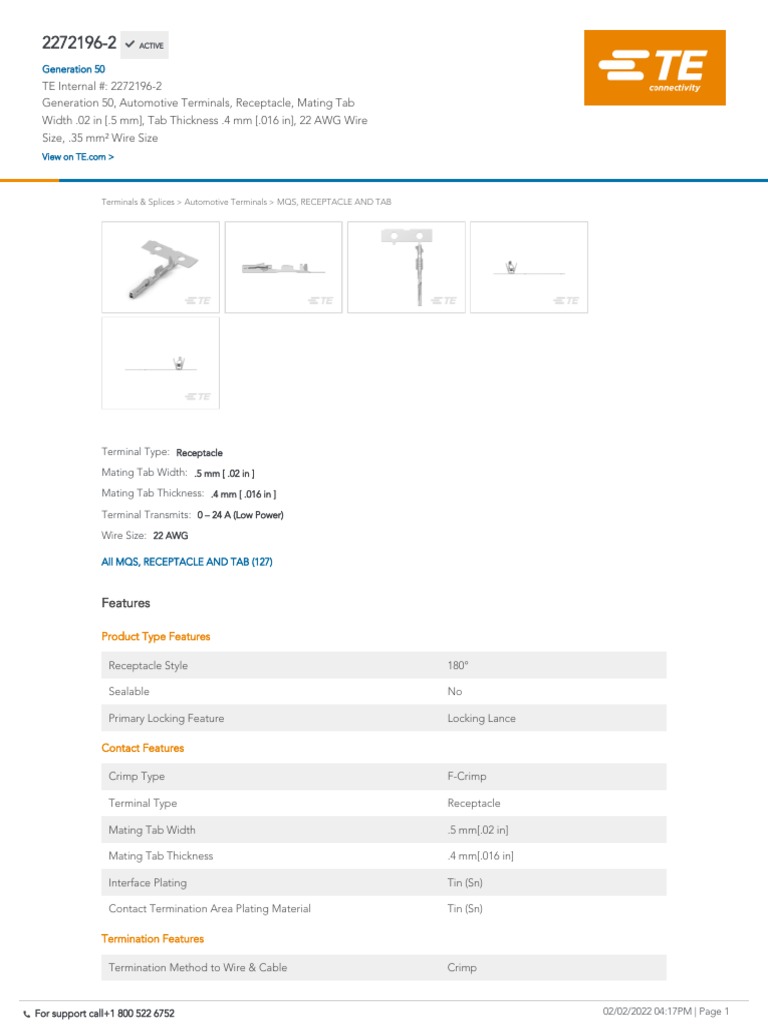 Automotive Terminal Specs | PDF | Electrical Connector | Manufactured Goods