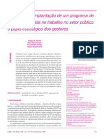 Gestores e a implantação de programas de qualidade de vida no trabalho no setor público