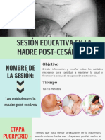 Sesión Educativa en La Madre Post-Cesáreada