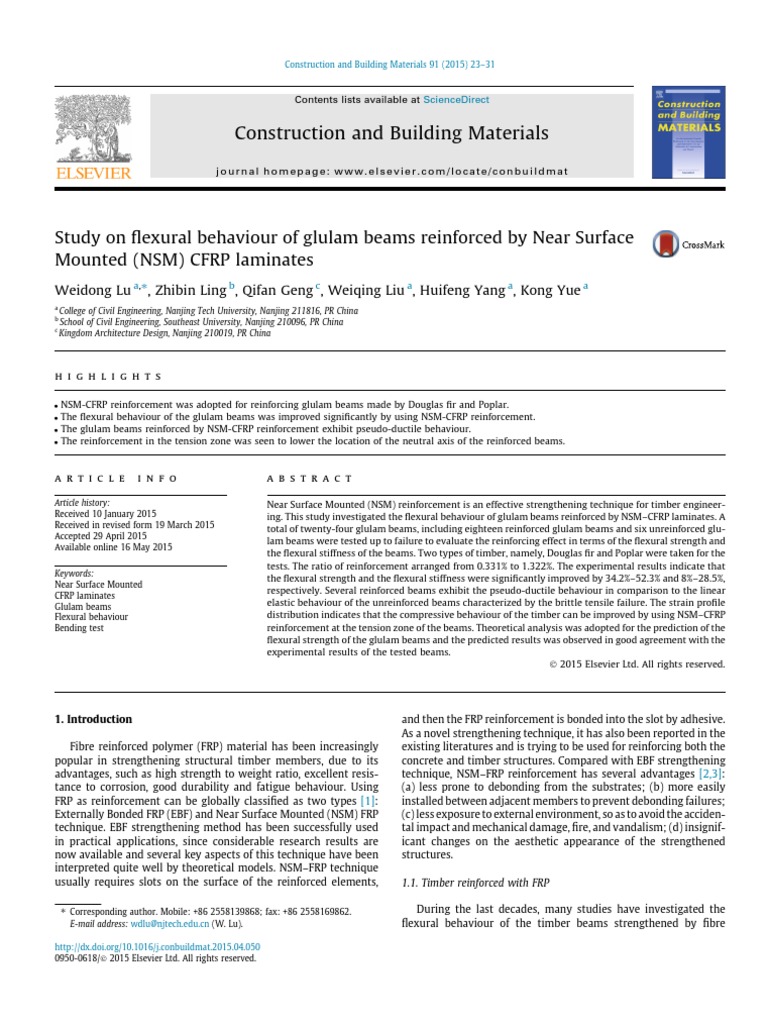 2.study On Flexural Behaviour of Glulam Beams Reinforced by Near ...