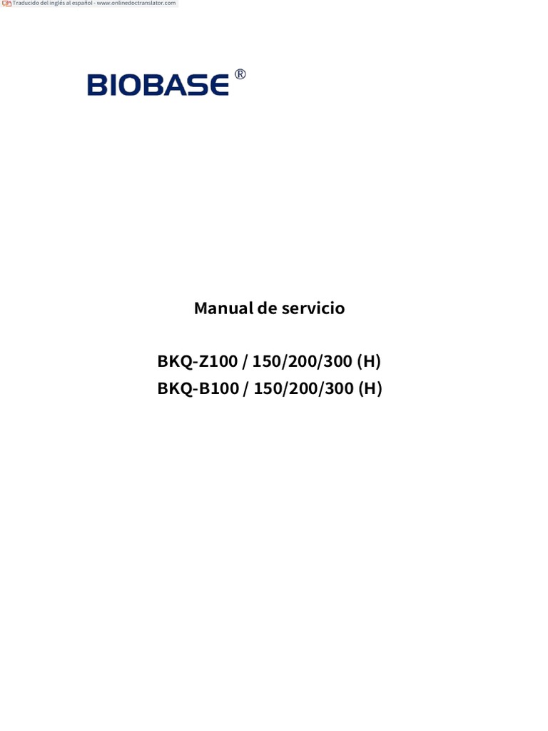 BKQZ100 H) Autoclave Service Manual Es PDF Bomba Relé